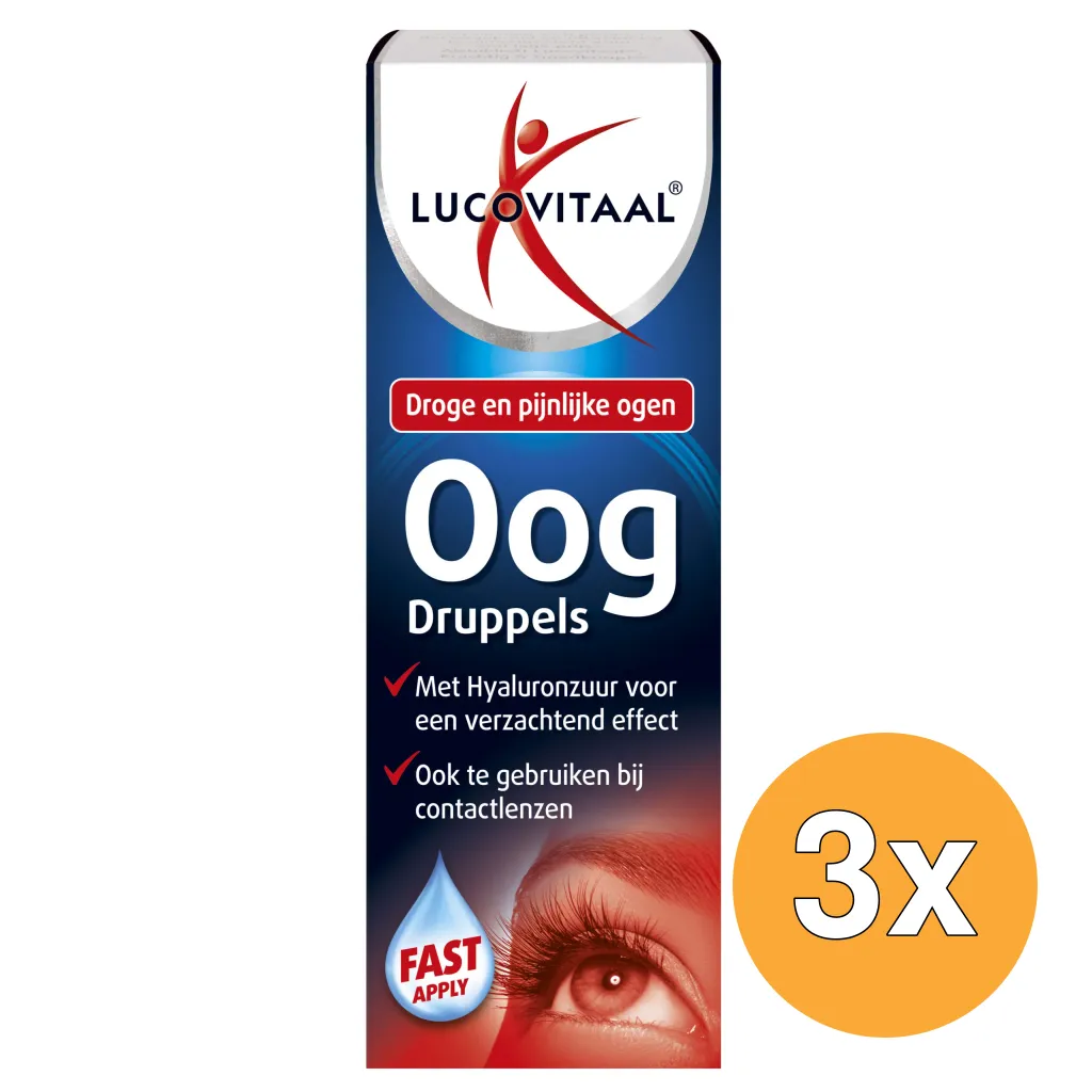 3x Lucovitaal Oogdruppels (10 ml)