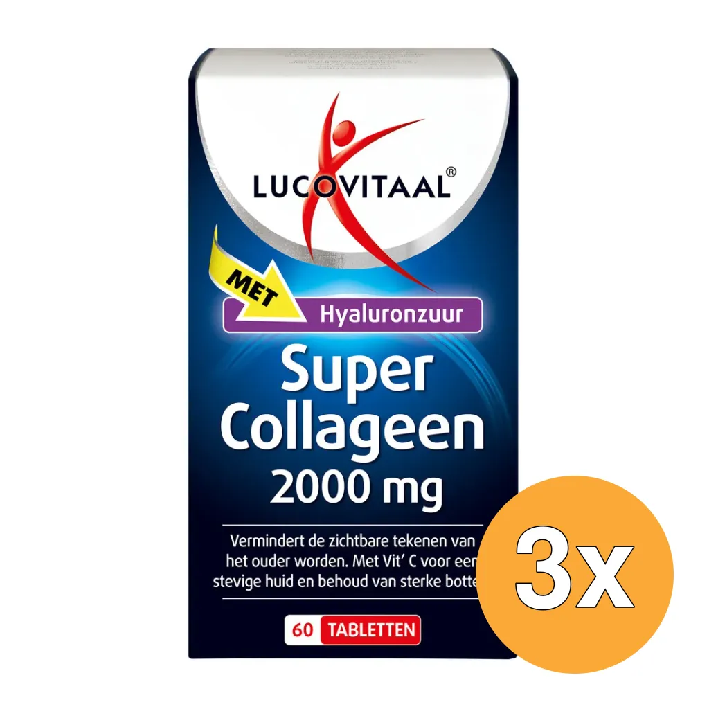 3x Lucovitaal Super Collageen 2000mg (60 tabletten)