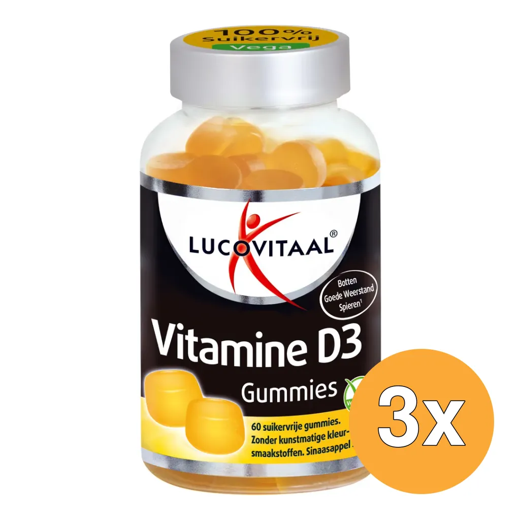 3x Lucovitaal Vitamine D3 (60 gummies)