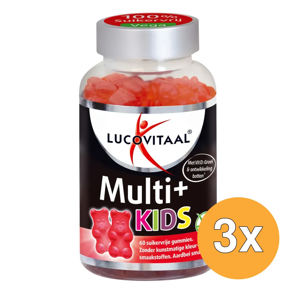 3x Lucovitaal Multi+ Kids (60 gummies)
