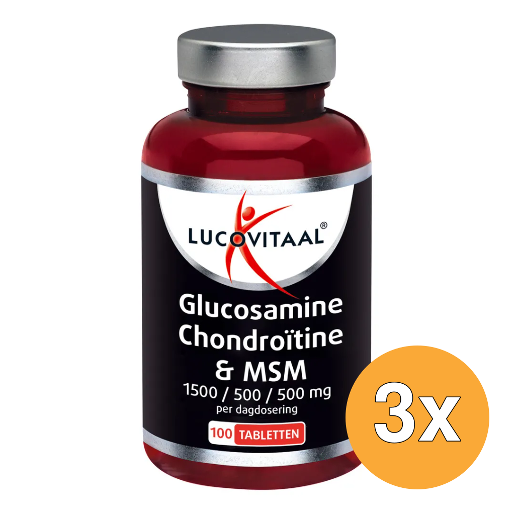 3x Lucovitaal Glucosamine Chondroïtine MSM (100 tabletten)