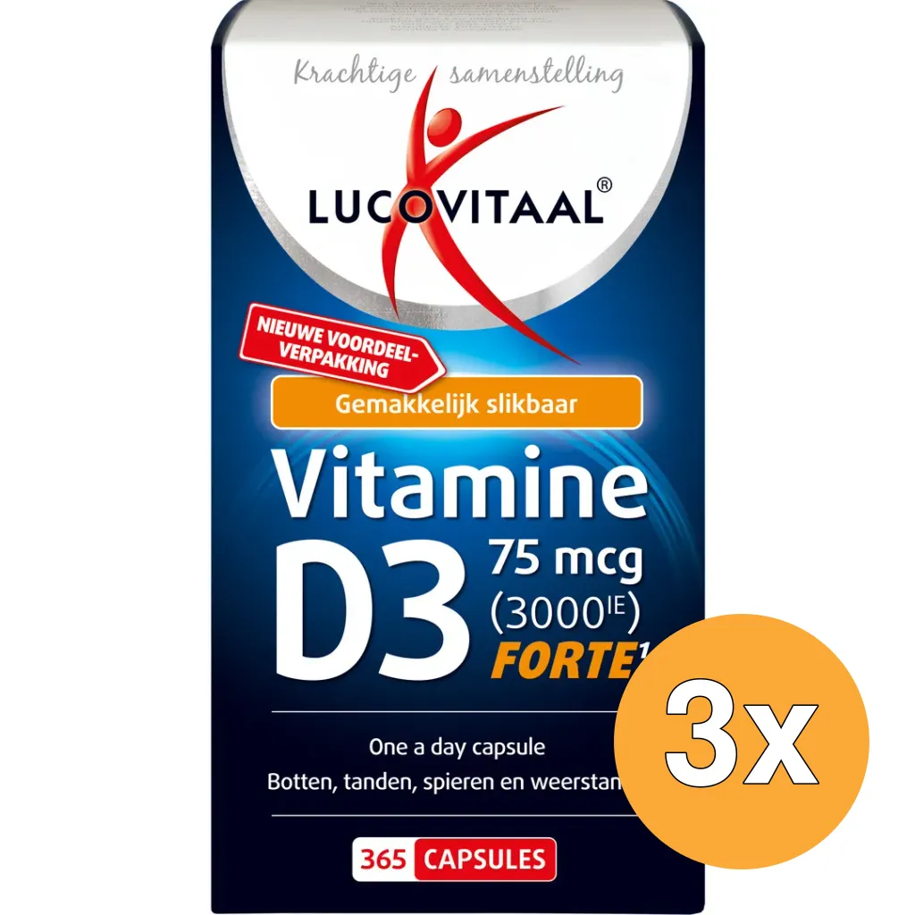 3x Lucovitaal D3 75mcg (365 capsules)