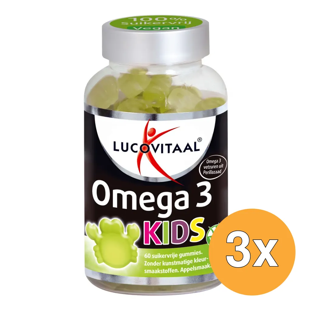 3x Lucovitaal Omega 3 Kids (60 gummies)