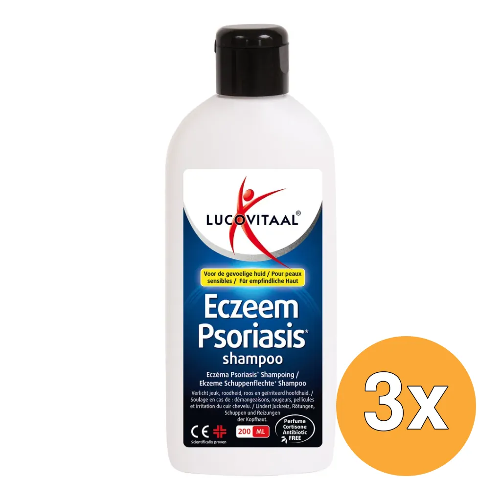 3x Lucovitaal Eczeem Psoriasis Shampoo (200 ml)