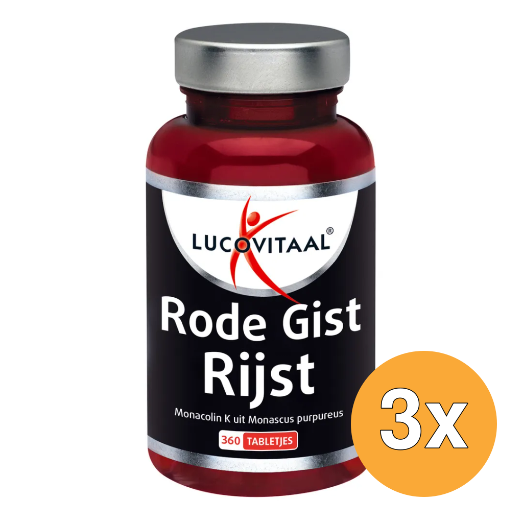 3x Lucovitaal Rode Gist Rijst (360 Tabletjes)