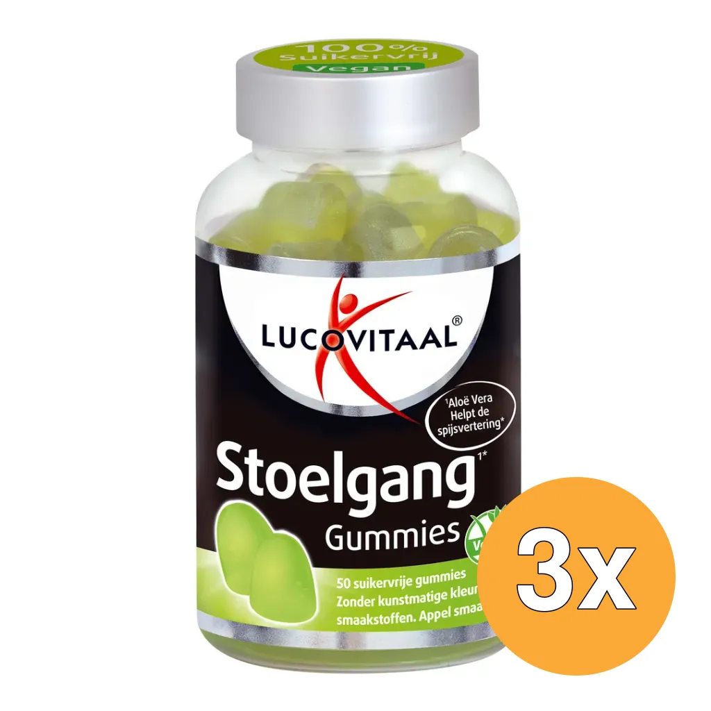 3x Lucovitaal Stoelgang (50 gummies)
