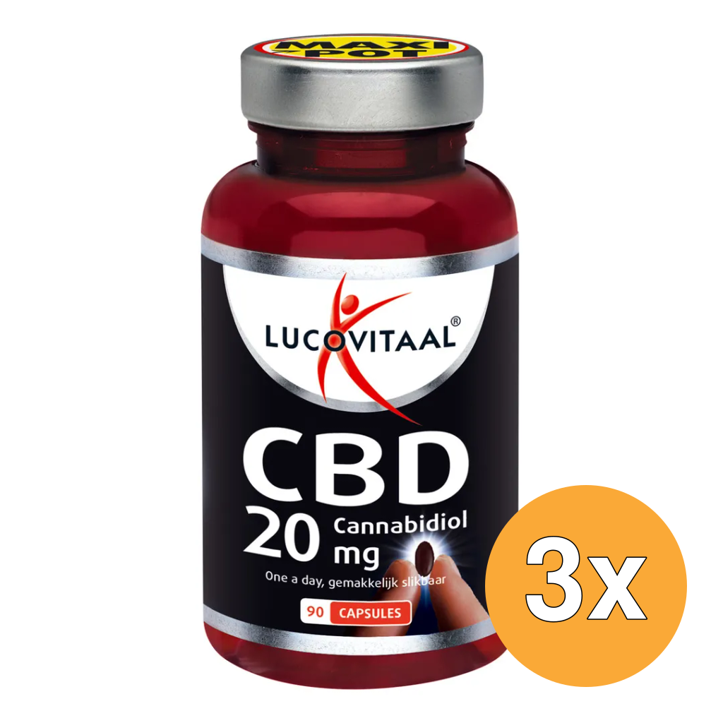 3x Lucovitaal CBD 20mg (90 capsules)