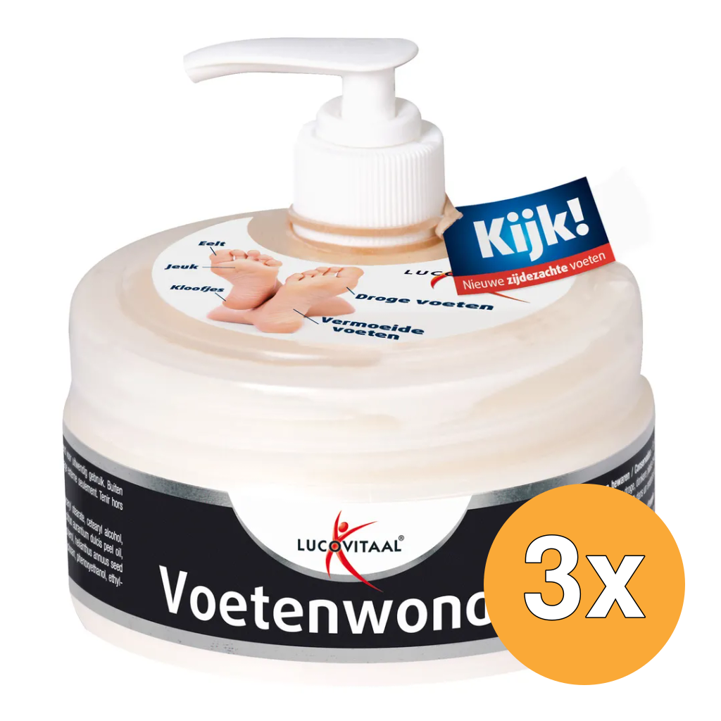 3x Lucovitaal Voetenwonder Zalf (300 ml)