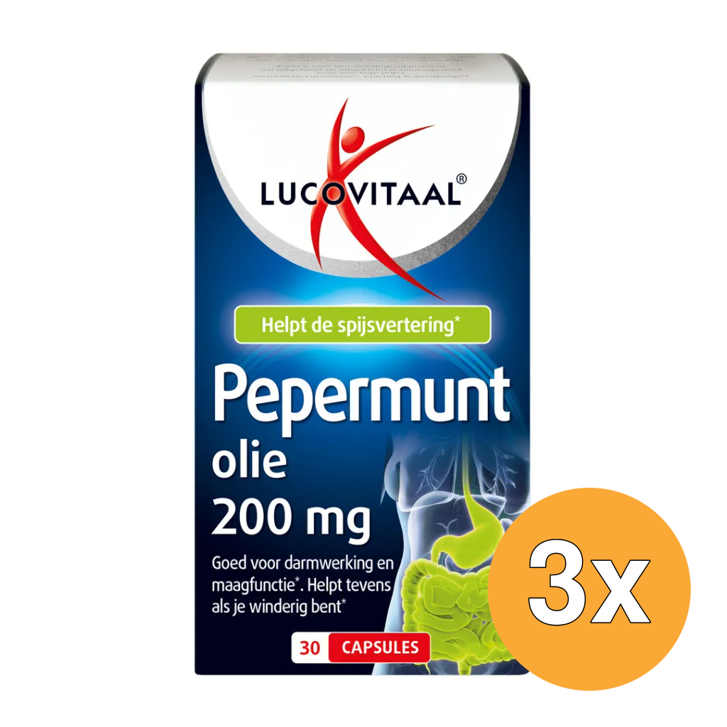 3x Lucovitaal Pepermuntolie (30 capsules)