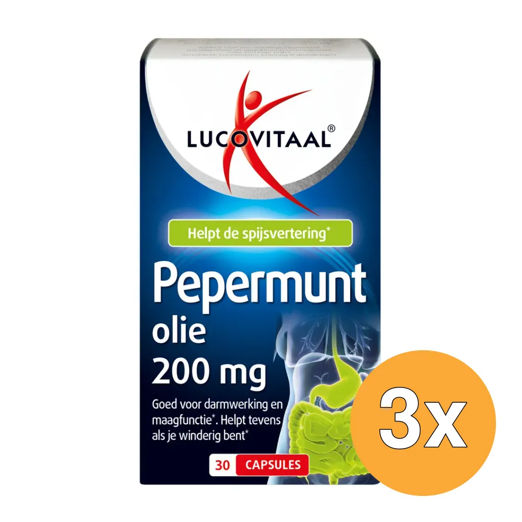 3x Lucovitaal Pepermuntolie (30 capsules)