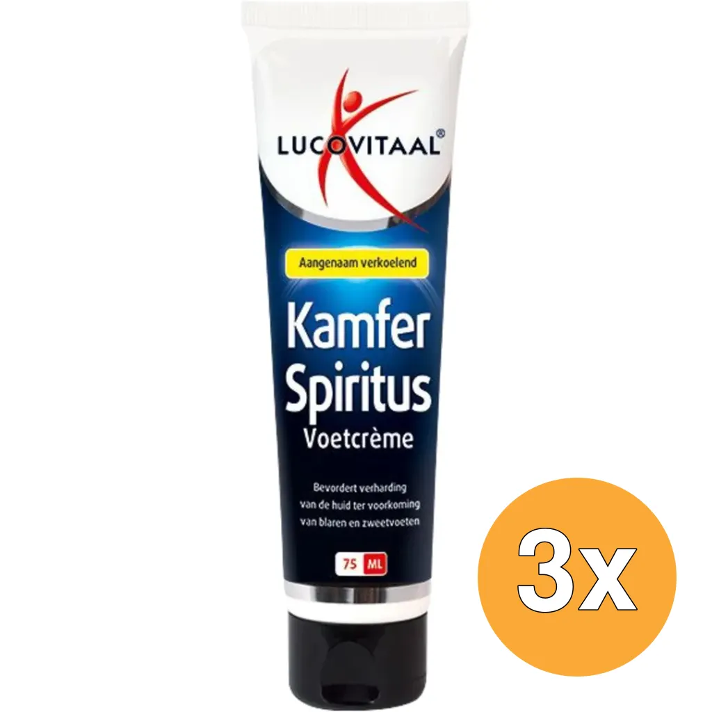3x Lucovitaal Kamfer Spiritus Voetcrème (75 ml)