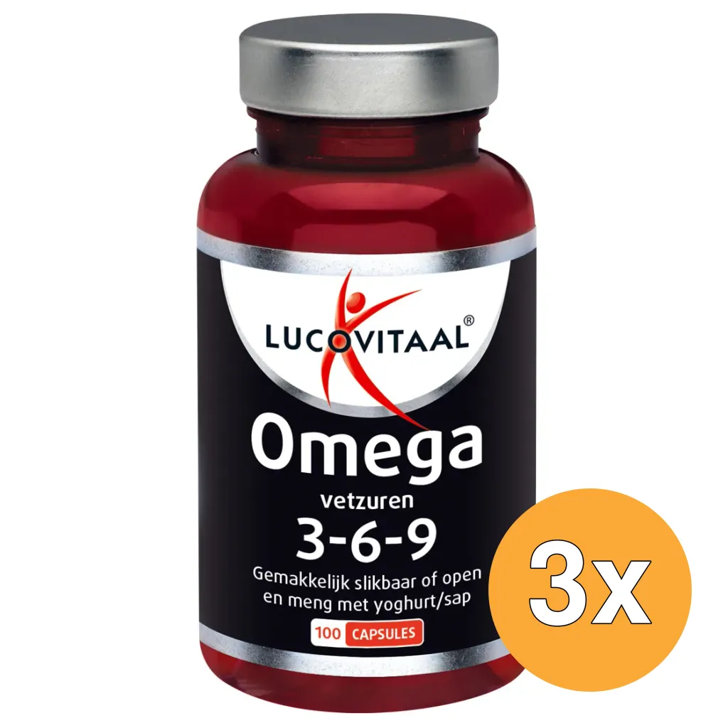 3x Lucovitaal Omega 3-6-9 Vetzuren (100 capsules)