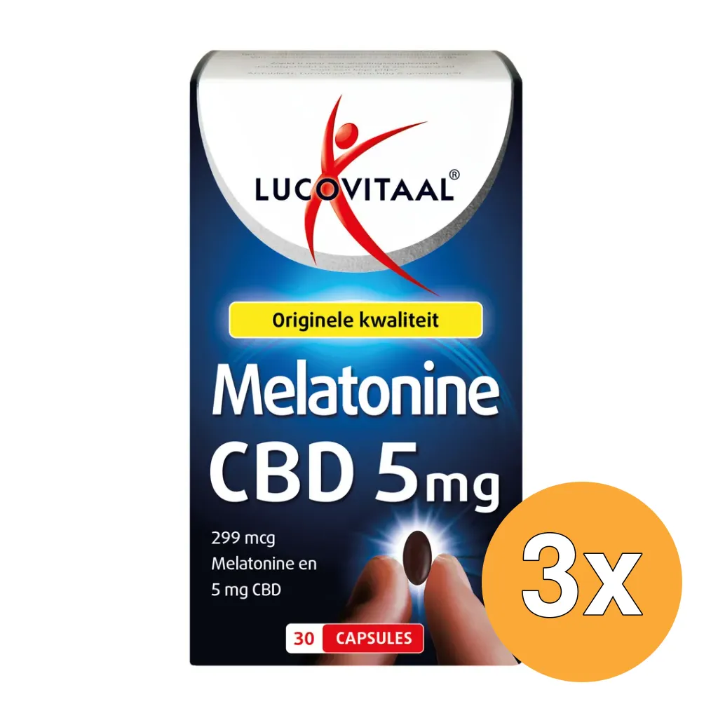 3x Lucovitaal Melatonine CBD 5mg (30 capsules)