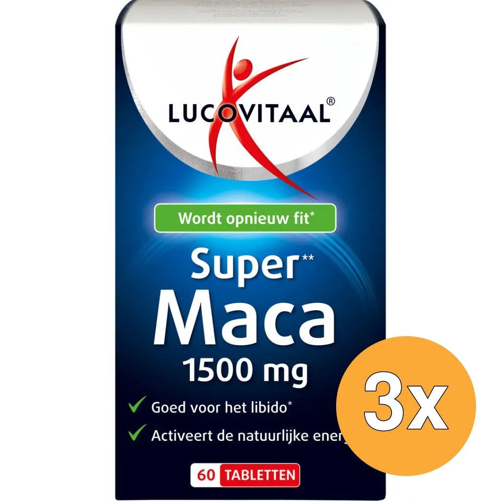 3x Lucovitaal Maca Super 1500mg (60 tabletten)