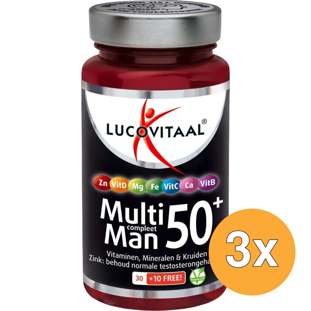 3x Lucovitaal Multi Compleet Man 50+ (40 tabletten)