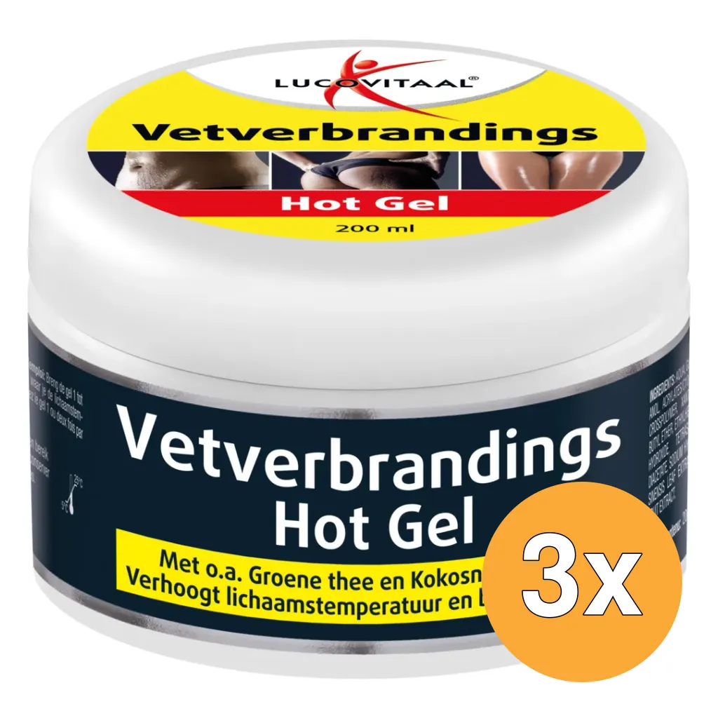 3x Lucovitaal Vetverbrandings Hot Gel (200 ml)