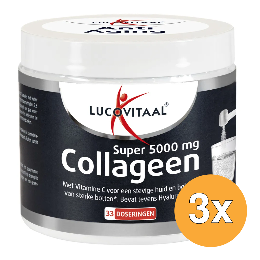 3x Lucovitaal Super 5000mg Collageen Poeder (171,6 gr)