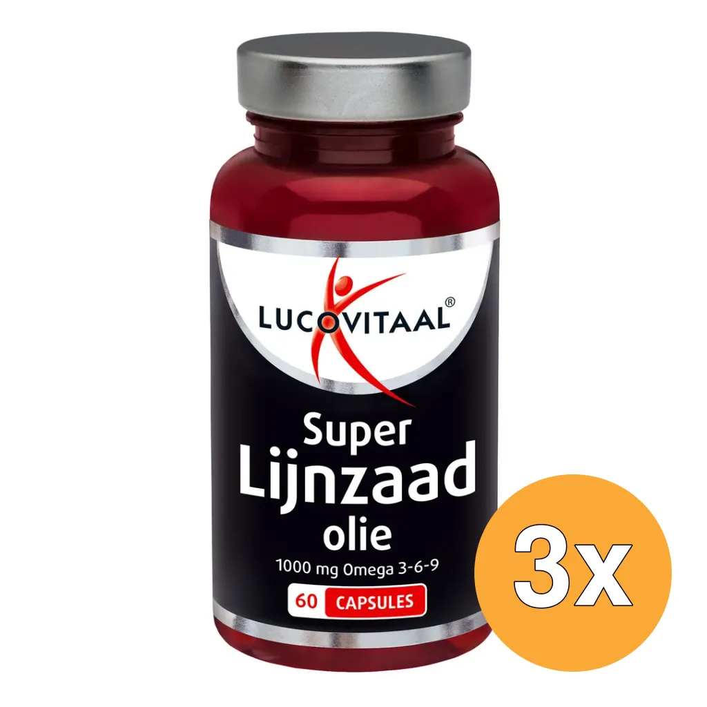 3x Lucovitaal Super Lijnzaadolie (60 capsules)