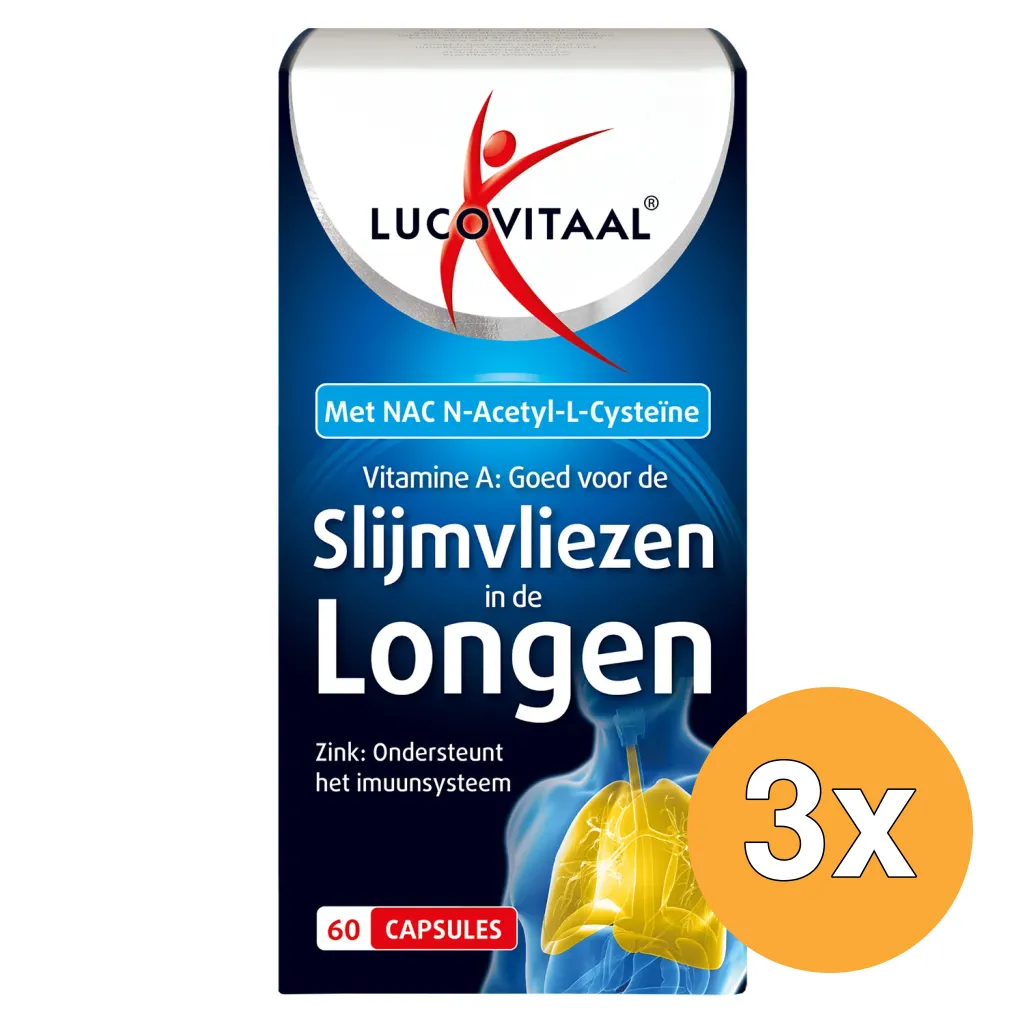 3x Lucovitaal Slijmvliezen in de Longen (60 capsules)
