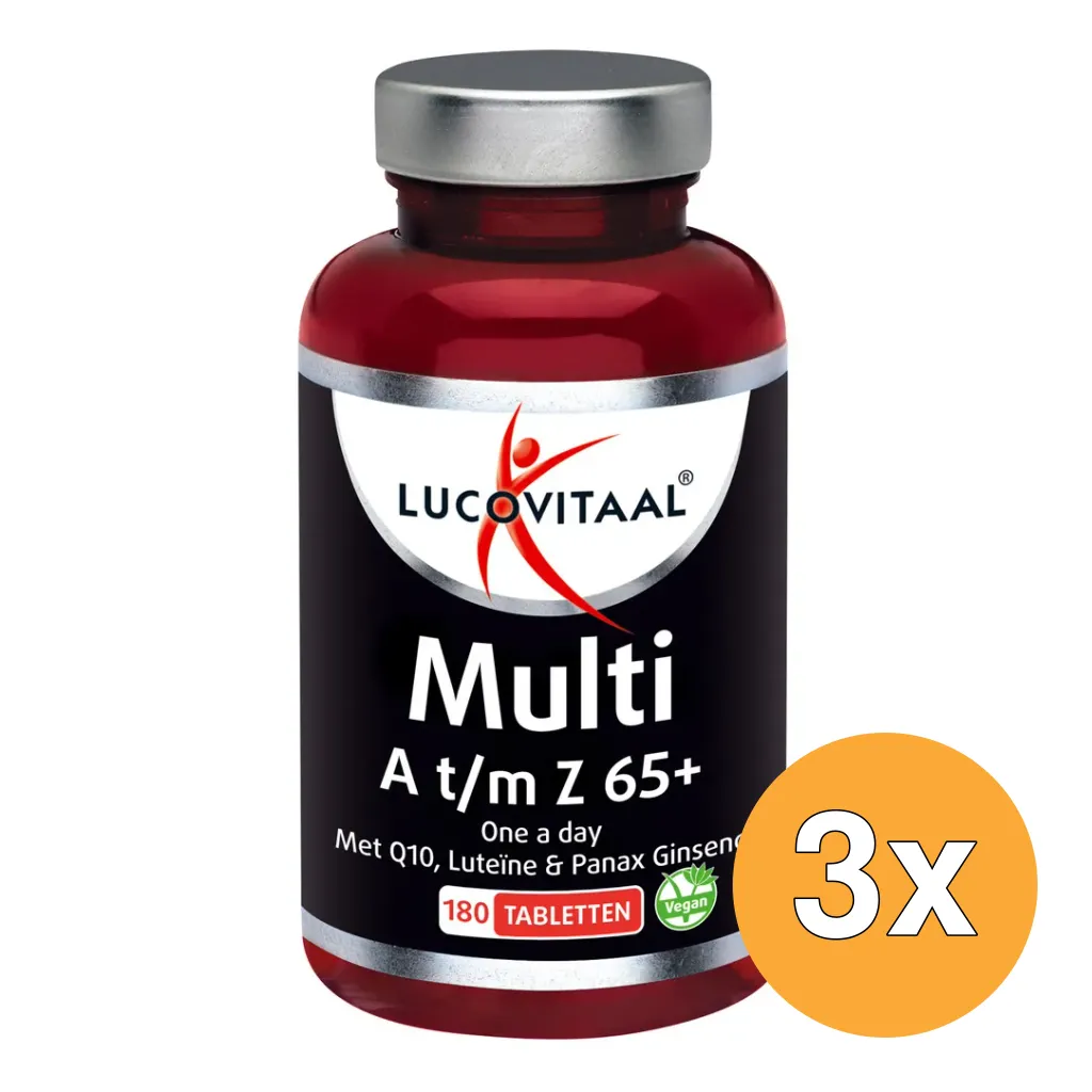 3x Lucovitaal Multi A-Z 65+ (180 tabletten)