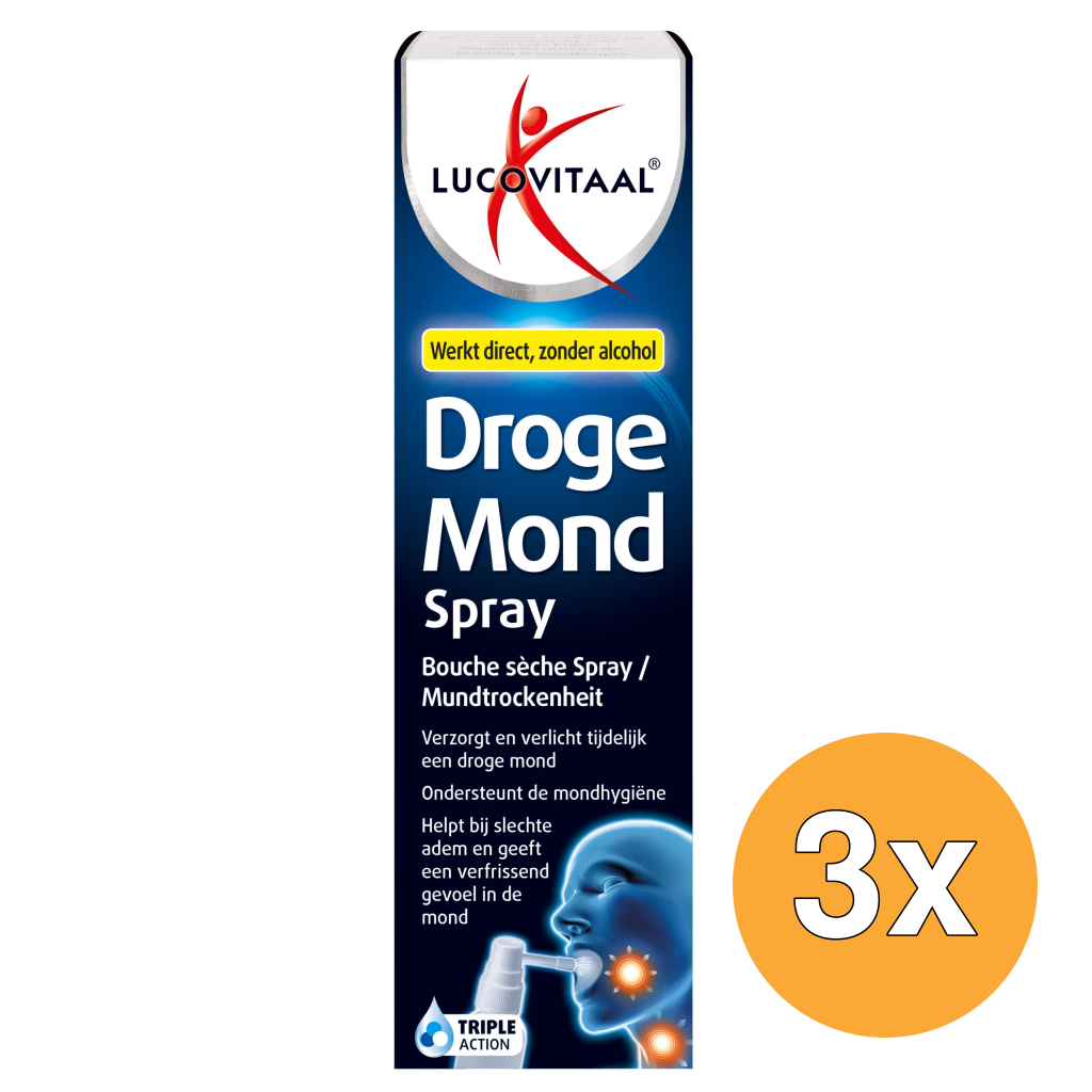 3x Lucovitaal Droge Mond Spray (20 ml)