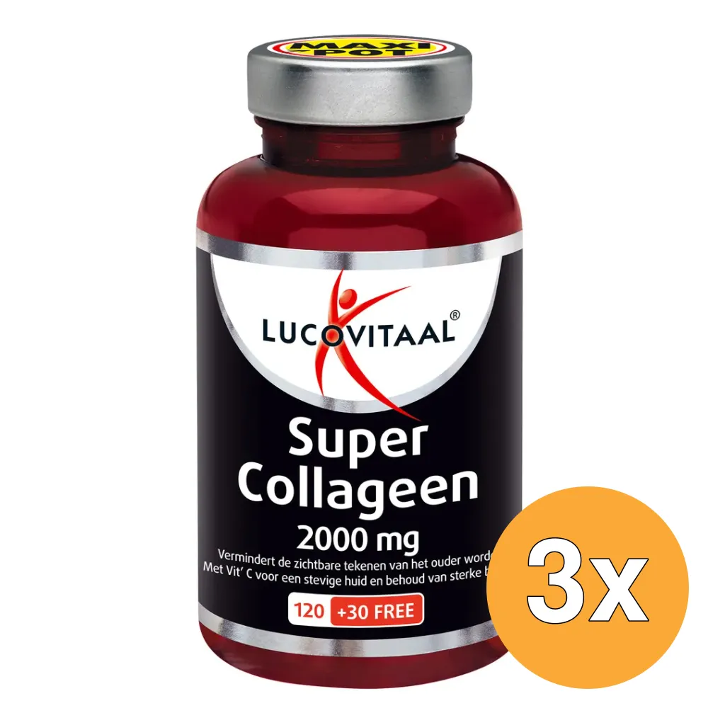 3x Lucovitaal Super Collageen 2000Mg (150 tabletten)