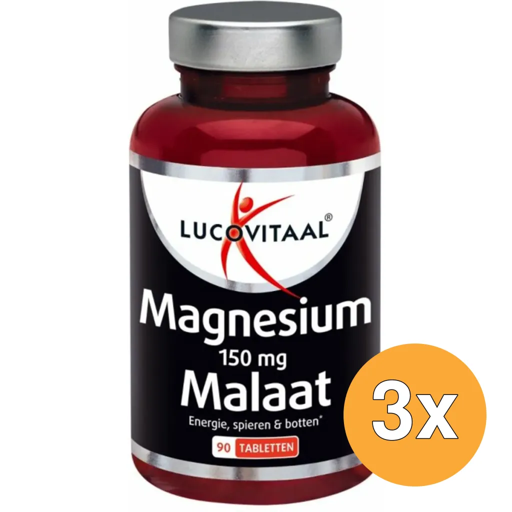 3x Lucovitaal Magnesium Malaat (90 tabletten)