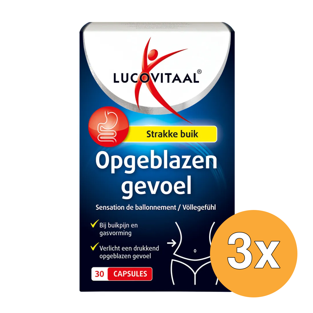 3x Lucovitaal Opgeblazen Gevoel (30 capsules)