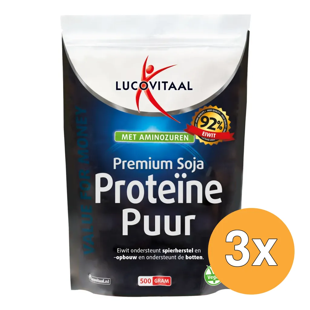 3x Lucovitaal Premium Proteïne Poeder (500 gr)