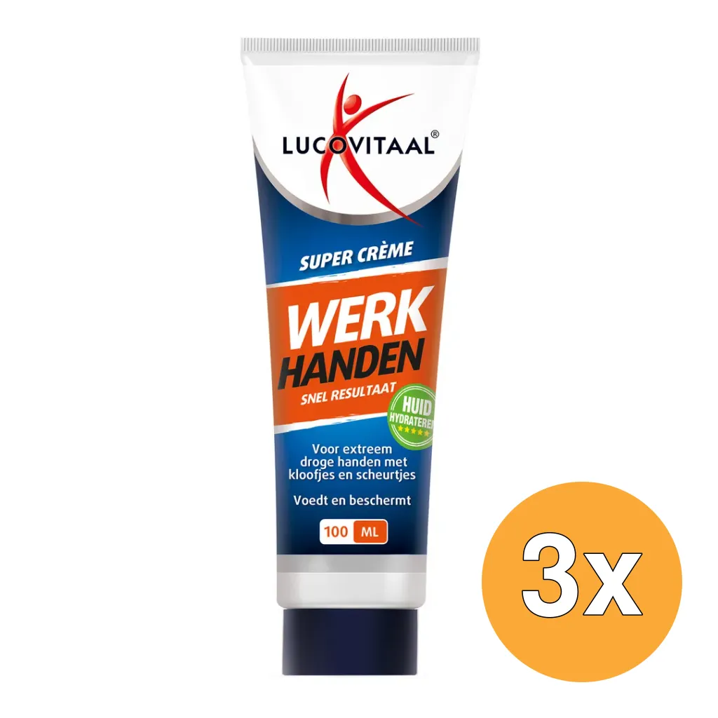 3x Lucovitaal Werkhanden Crème (100 ml)