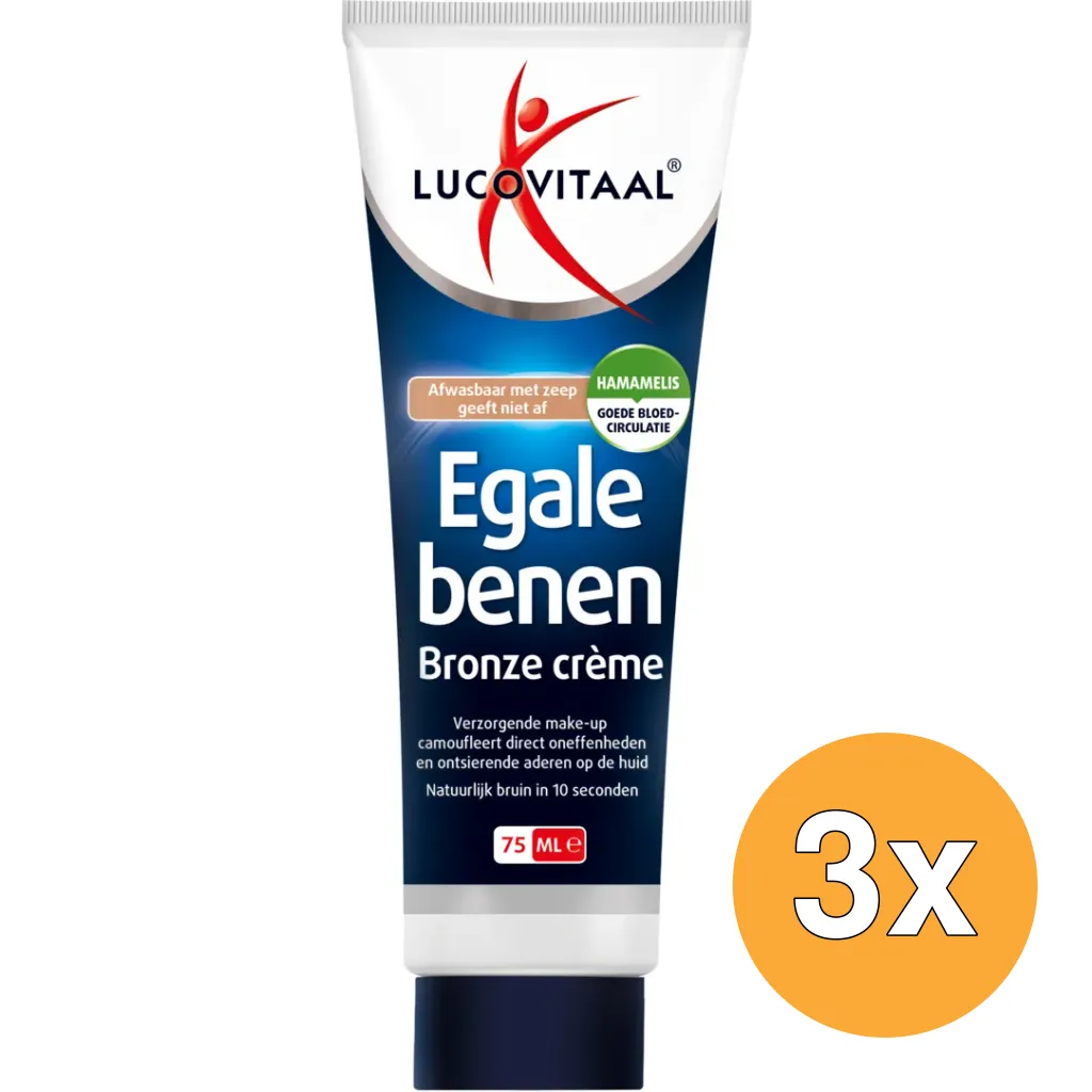 3x Lucovitaal Bronze creme egale benen (75 ml)