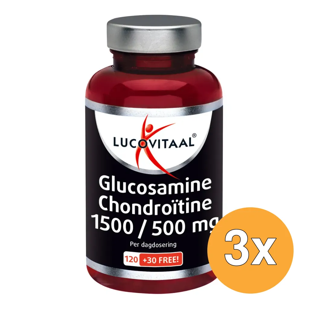 3x Lucovitaal Glucosamine Chondroïtine (150 tabletten)
