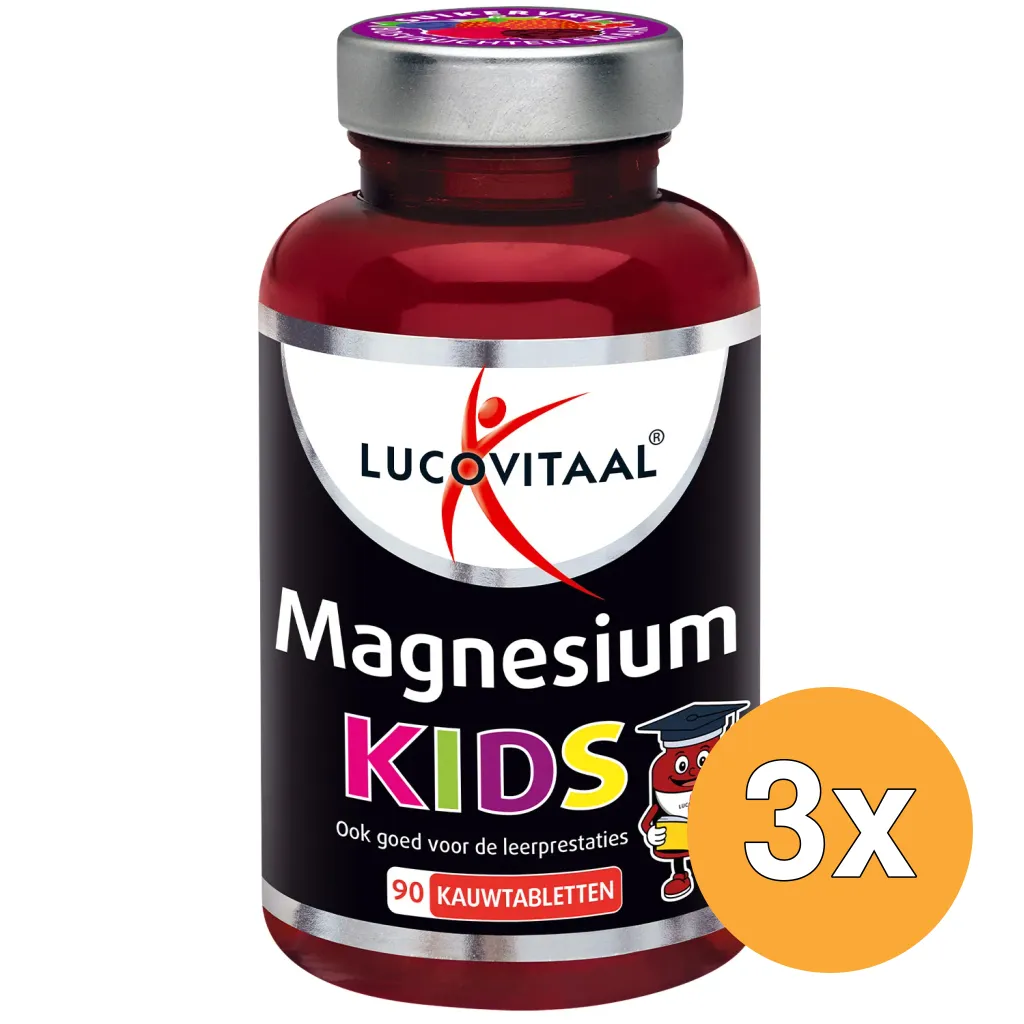 3x Lucovitaal Magnesium Kids (90 kauwtabletten)