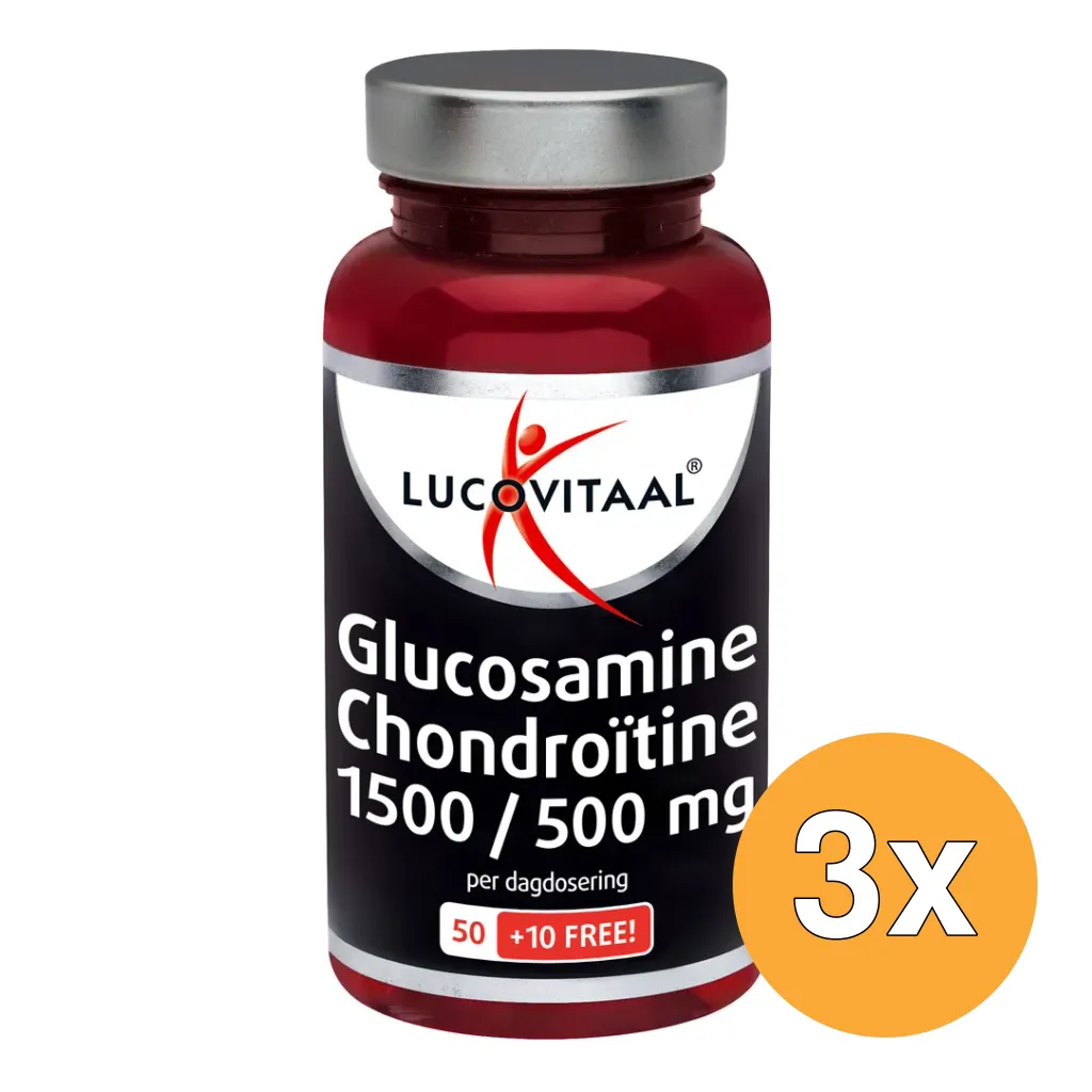 3x Lucovitaal Glucosamine Chondroïtine (60 tabletten)