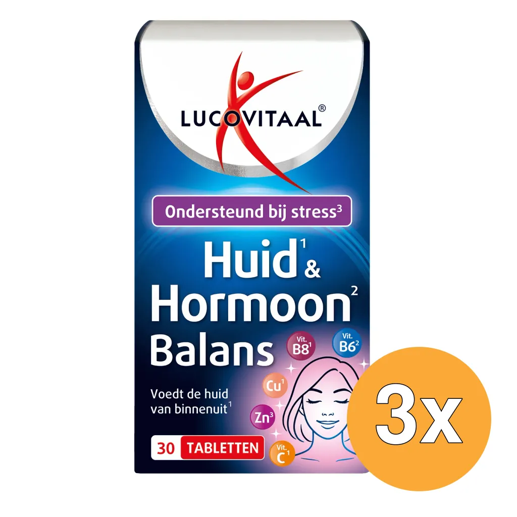 3x Lucovitaal Huid & Hormoon Balans (30 tabletten)