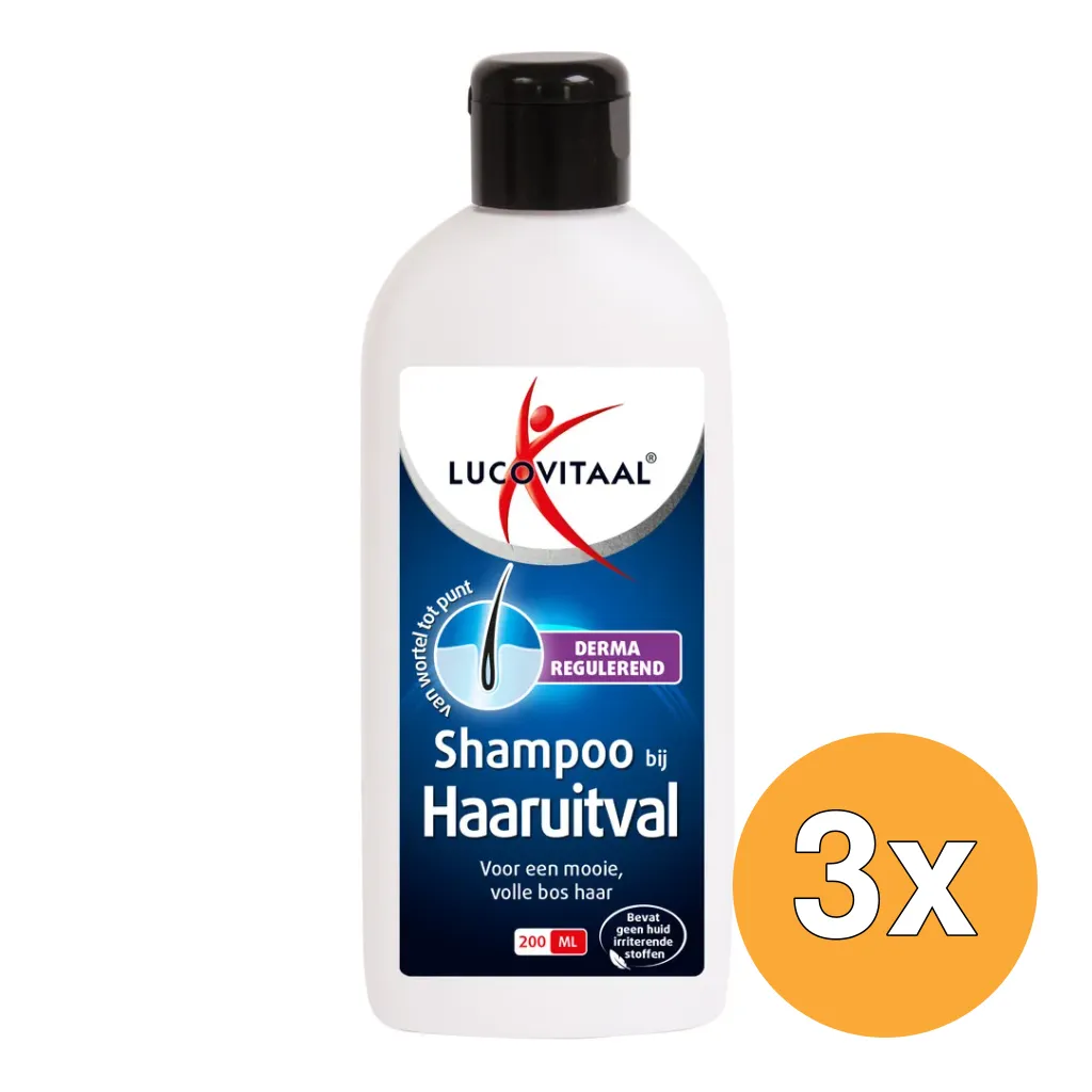 3x Lucovitaal Shampoo Bij Haaruitval (200 ml)