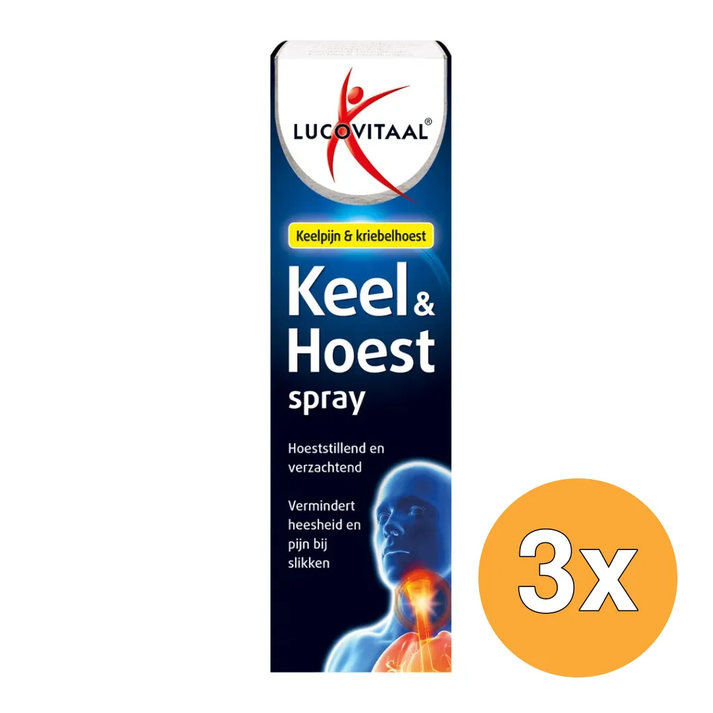 3x Lucovitaal Keel & Hoestspray (20 ml)