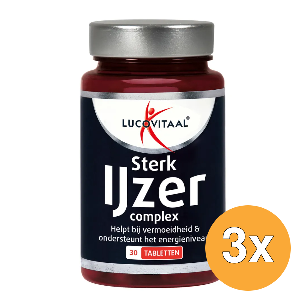 3x Lucovitaal Sterk IJzer Complex (30 tabletten)