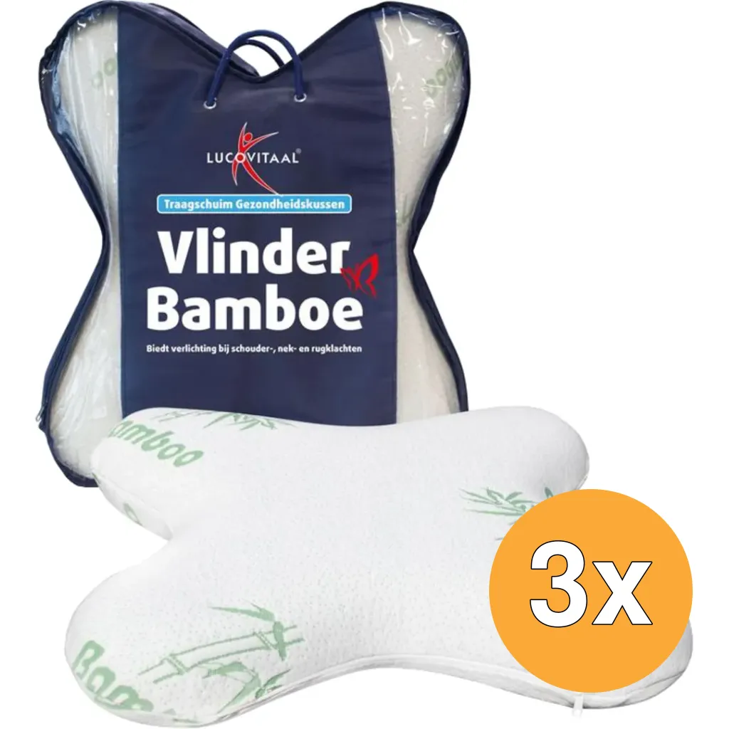 3x Lucovitaal Bamboe Vlinderkussen (1 stuk)
