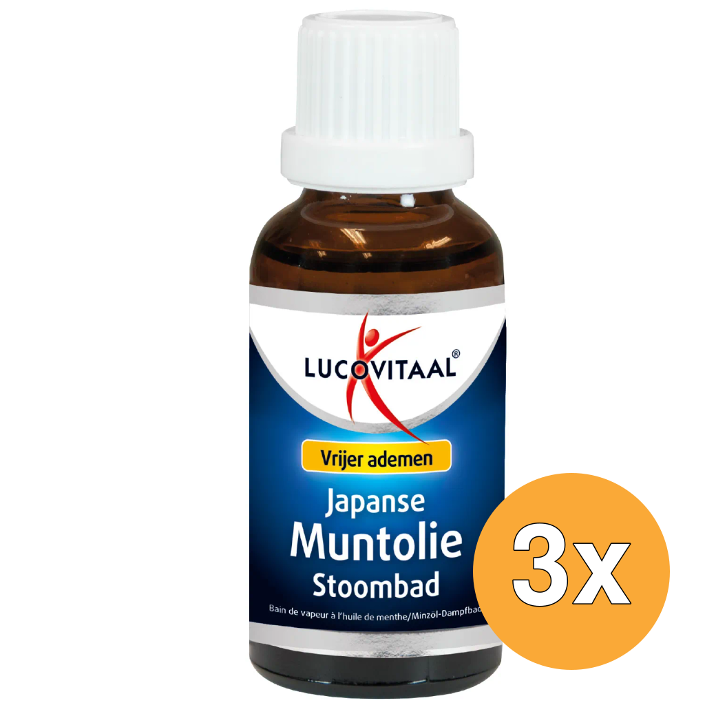 3x Lucovitaal Japanse Muntolie Stoombad (30 ml)