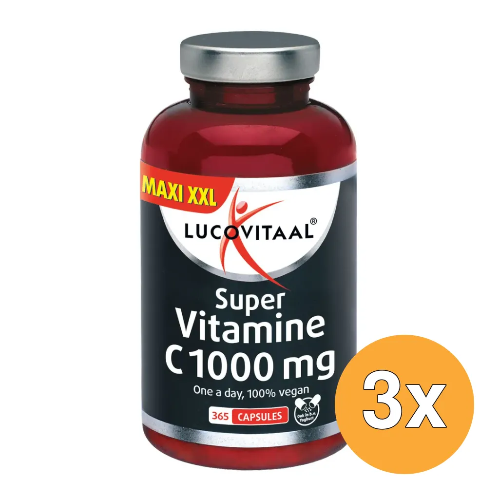 3x Lucovitaal Super Vitamine C 1000mg (365 capsules)