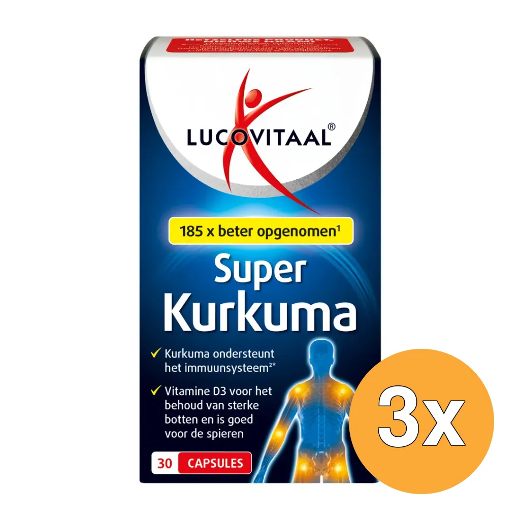 3x Lucovitaal Kurkuma X-tra Krachtig (30 capsules