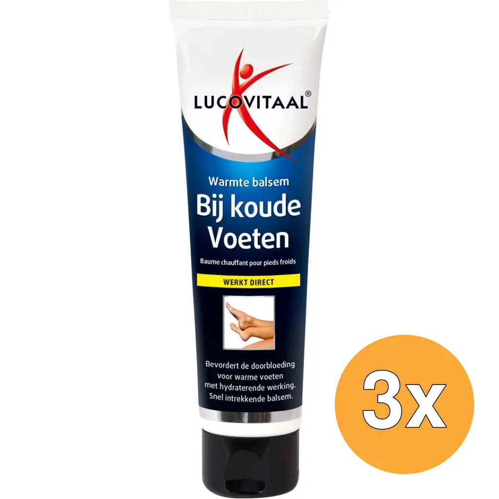 3x Lucovitaal Voeten Warmte Balsem (75 ml)
