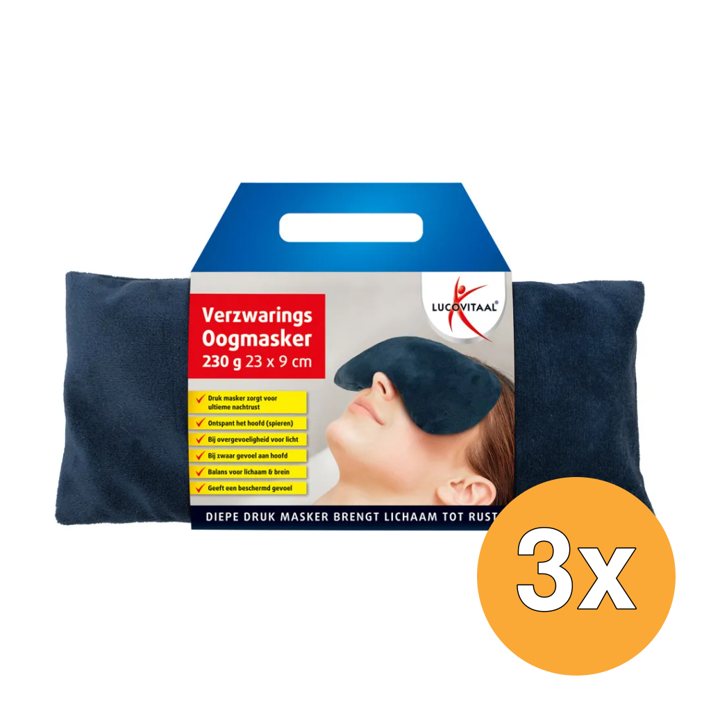 3x Lucovitaal Verzwaringsoogmasker (1 stuk)
