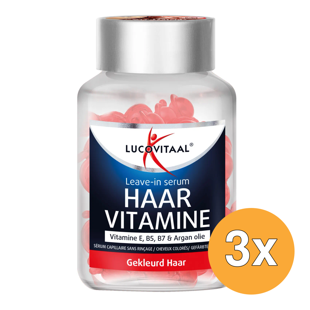 3x Lucovitaal Leave-in Serum Vitamine - Gekleurd Haar (25 twist capsules)