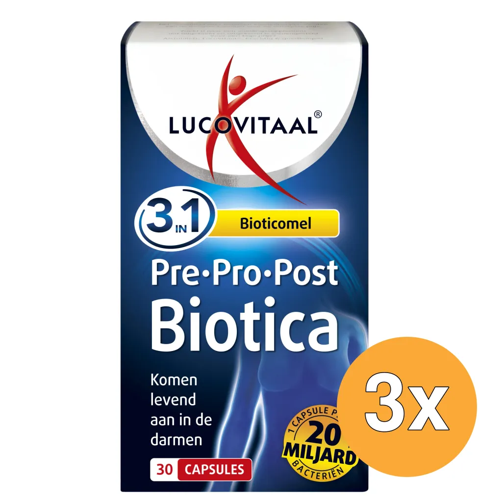 3x Lucovitaal Pre Pro Post Biotica (30 capsules)