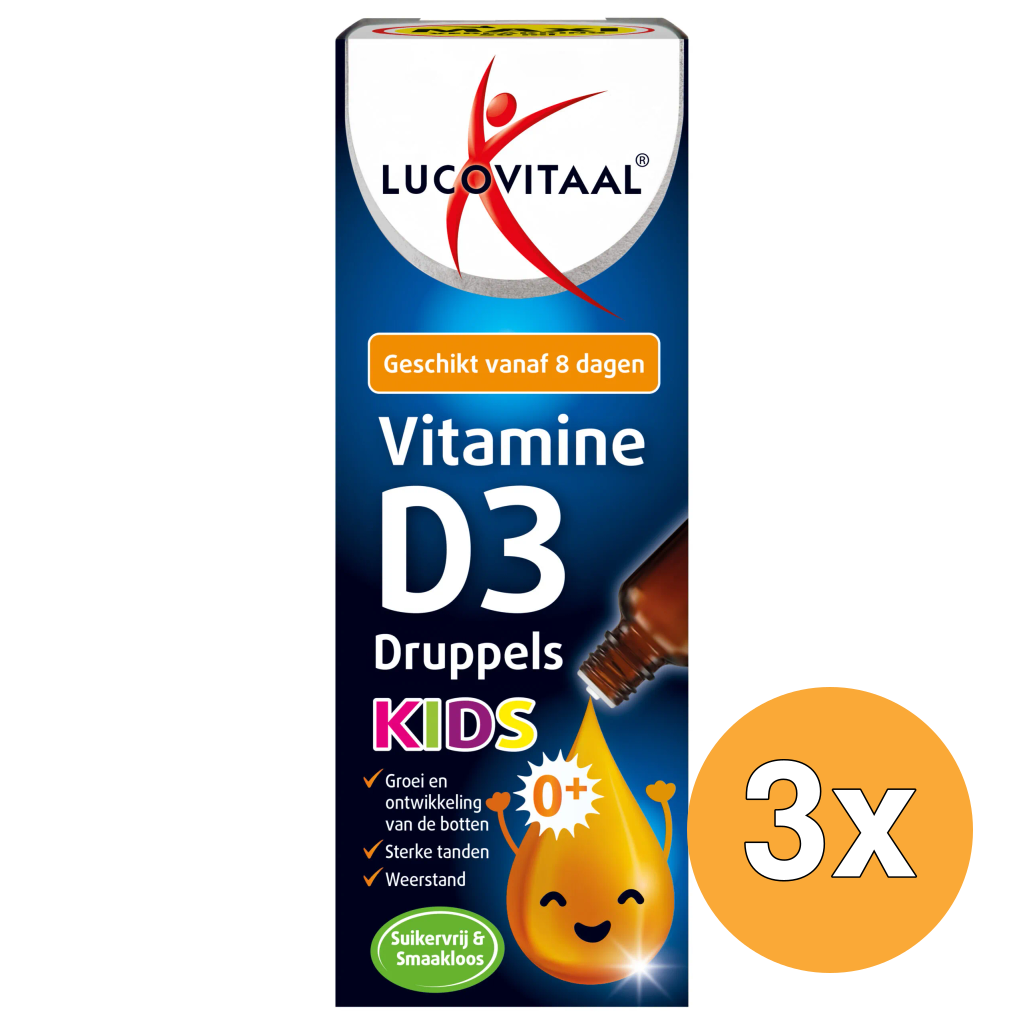 3x Lucovitaal D3 Vitamine Druppels Kids (50 ml)