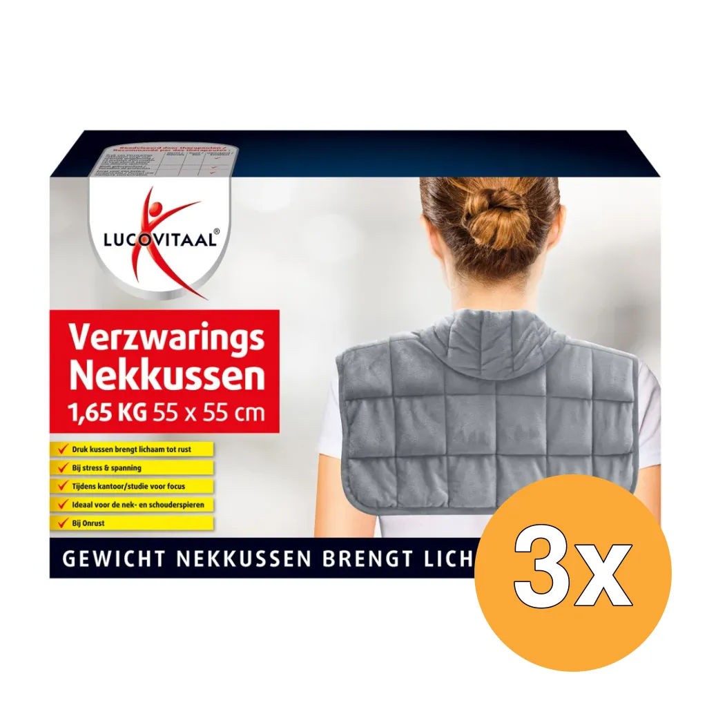 3x Lucovitaal Verzwaringsnekkussen (1 stuk)