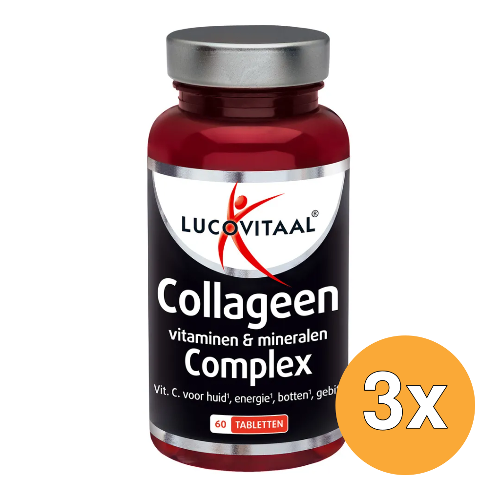 3x Lucovitaal Collageen Multi Vitamine Compleet (60 tabletten)