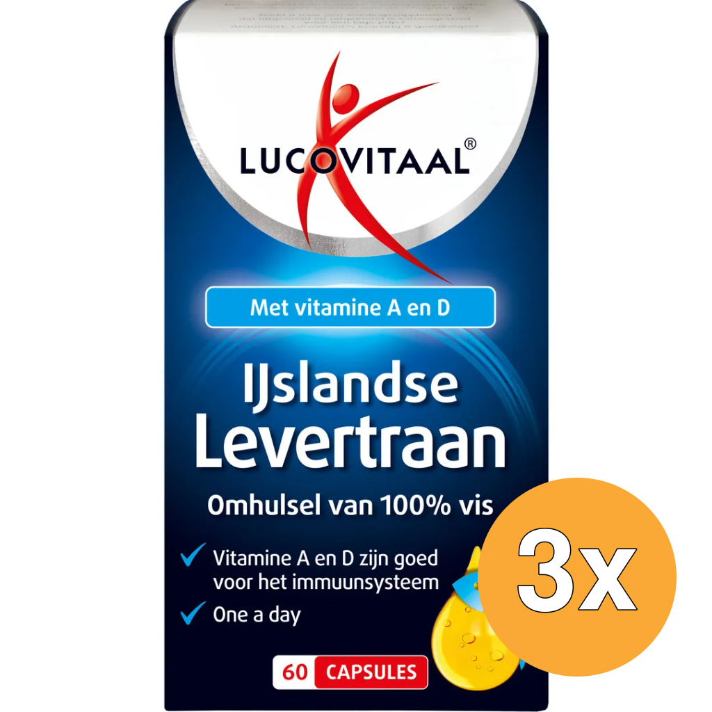 3x Lucovitaal Ijslandse Levertraan (60 capsules)